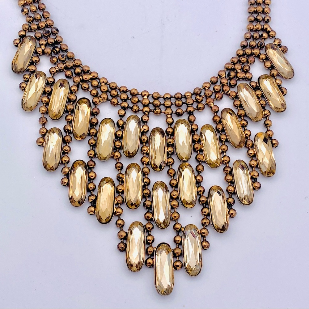 OTT Costume Gold Statement Necklace - Picture 6 of 10